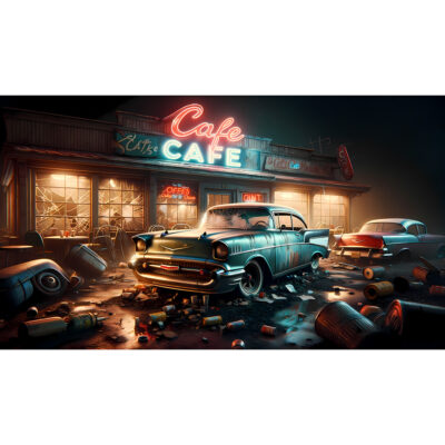 Neon Memories – 1957 Chevrolet Bel Air at the Forgotten Diner