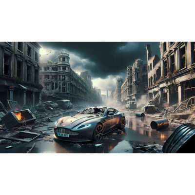 Apocalypse Elegance: Aston Martin DB9 in Ruin