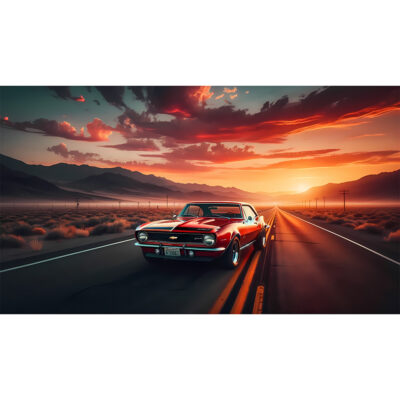Camaro Sunset – Born to Run the Open Road