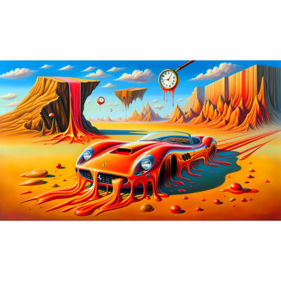 Ferrari Dreamscape – Surreal Speed Melt