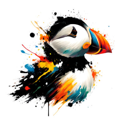 ink splat puffin