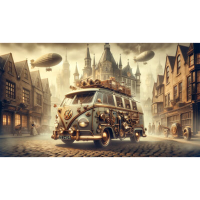 Steam Punk Volkswagen Split Screen art print