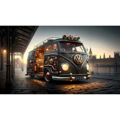 Steam Punk Volkswagen Split Screen art print